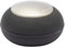WAGNER Wandtürstopper ROUND - Durchmesser Ø 30 x 17 mm, Zinkdruckguss in Edelstahl-Optik, Soft-Anschlag aus thermoplastischem Kautschuk, schwarz, zum Schrauben inklusive Montagematerial - 15517711