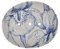Tranquillo Seifenschale Floral, oval aus Steingut mit floralem blauem Print, mit Löchern für den Wasserablauf, 13x11x4 cm