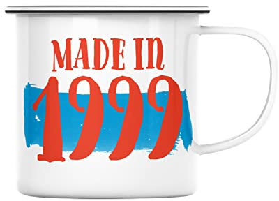 Fabulous Mug en Métal Emaillé Année Personnalisable - Made In - Style French Artisanal Typographie Cadeau Anniversaire Minimaliste