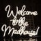 PILOYINDE Welcome to the Madhouse Neon Sign Warm White Neon Lights For Bedroom USB Led Neon Signs For Party Room Decor Folk Hotel Decor LED Letters Welcome Neon Wall Light