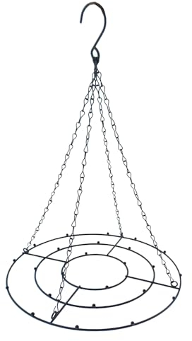 Metallgestell zum Hängen Ø 33 cm - Dekokranz Deckenhänger Metallkranz Schwarz