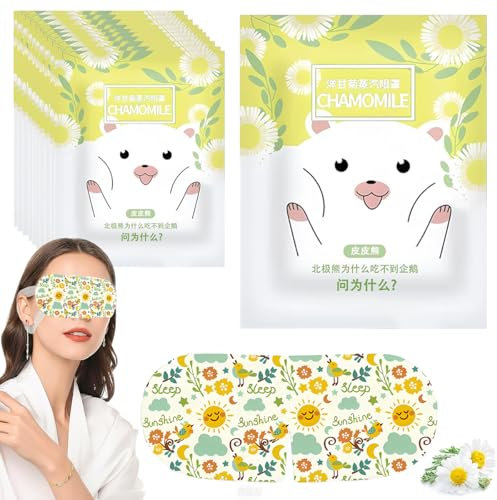 30Packs Self Heating Eye Mask Disposable, Beauty Pro Warming Eye Mask for Dry Eyes, Soothing Moist Hot Warm Eye Compress, SPA Steam Eyemask for Puffiness Relief Stress Eye Fatigue Migraine (Chamomile)
