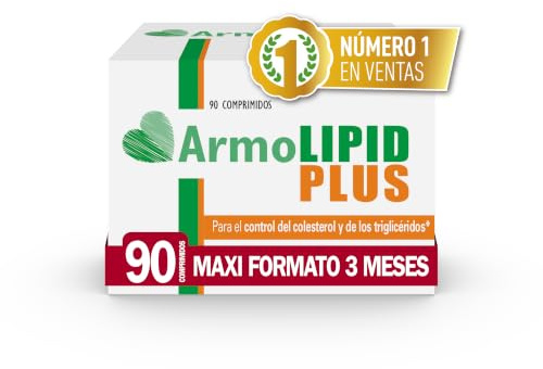 ArmoLIPID PLUS Control del Colesterol y los Triglicéridos, Levadura Roja, Berberina, CoQ10, Ácido Fólico (90 Comprimidos)