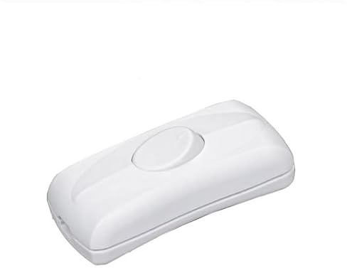 Schnurschalter weiß 2A 250V – Zwischenschalter für Lampen, Leuchten & Elektrogeräte – Robuster Ein/Aus-Schalter für Kabel und DIY-Projekte