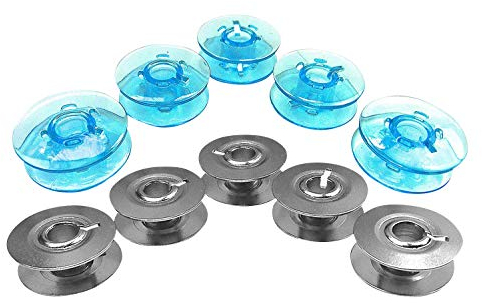 Blaue Spulen und Metall Spulen für Pfaff varimatic Nähmaschinen 10 St.