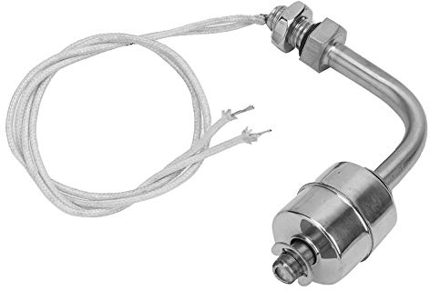 Sensore di livello del liquido, Sensore di livello del liquido per acqua in miniatura Interruttore a galleggiante in acciaio inox per piscina Can 75mm funziona in AC 0-220V e DC 0-200V