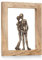 Moritz Skulptur Ich Liebe Dich | Liebespaar | Paar Pärchen | 23 x 3 x 30 cm | schwarz gold I Figuren moderne Dekoration | Rahmen zum Aufhängen