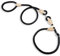 MONKIMAU Hundeleine mit Zugstopp Halsband Set für große Hunde - Leine Nylon 1,4cm x 150cm (schwarz)