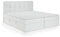 FEDVE Boxspringbett 180x200 Weiß Öko-Leder – Mokpo – Praktisches Bett mit Bettkasten – Gemütlich Kopfteil Bett mit Matratze für Viele Jahr - Stabiles Doppelbett mit Stauraum zum Schlafzimmer