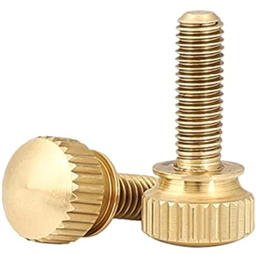 10 pz M3 M4 M5 M6 M8 Serrare a mano Viti zigrinate in ottone Viti zigrinate in rame Torsione Bulloni zigrinati per computer Vite a testa zigrinata, M3