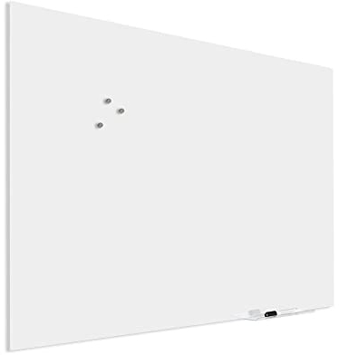 IVOL Design Glasboard Premium - Pizarra magnética de cristal con montaje oculto (90 x 120 cm, color blanco)