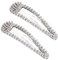SLFYEE 2 Stück Snap Haarspangen Damen Haarnadeln Glitzer Haarklammern Silber Haar Snap Clips für Damen Mädchen Hochzeit Brautjungfer