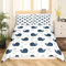 Kawaii Wal Bettwäsche 135 x 200 Ozean Themen Bettwäsche Bettbezug Karikatur Marine Tier Bettbezug Niedliche Großer Fisch Bettwäsche Set Nette Sterne Algen Bettwäsche Set für Kinder Jungen Mädchen