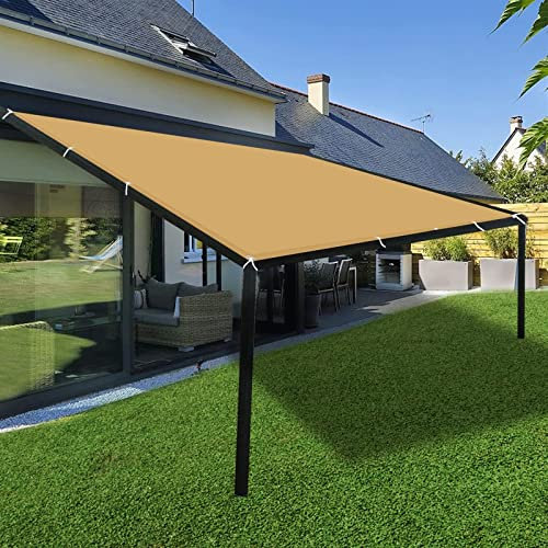 Rectangulaire Toile Solaire 3x3.5M Résistante aux Intempéries Toile d'ombrage Rectangulaire avec Le Kit de Fixation pour Jardin terrasse, Couleur Crème