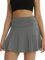 fuinloth Tennis Skort Damen Tennisrock mit Innenhose Sportrock Rockhose Golfröcke Sommer Minirock mit Taschen Grau XL 40-42