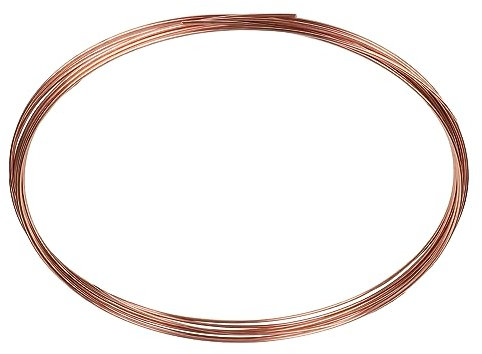 EFUTURETIME Reiner Kupferdraht, ø 3.0mmx10m, Kupferdraht Pur, T2 Blanker Kupferdraht, Basteldraht, Copper Wire für Schweißen, Experiment, Schmuck, DIY