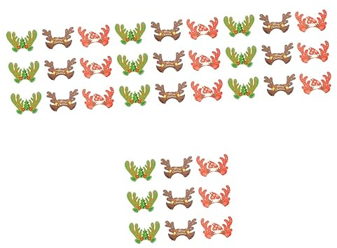 Toyvian 36 Stk Weihnachtsmütze Aus Papier Weihnachtsbedarf Rollenspielhüte Hirsch Kopfbedeckung Weihnachts-stirnband Aus Papier Geweih Haarreifen Weihnachtsutensilien Abschlussball