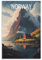 PuPLuM Vintage-Reiseposter Norwegen, Berg, Landschaft, 20 x 30 cm, Leinwand, Wandkunst, Poster für Wohnzimmer, Dekoration, Gemälde für Heimdekoration