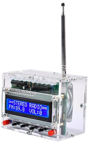 Heemol Digital Radio Kit DIY Lötprojekte 87-108MHz Radio Modul DIY löt Bausatz mit LCD Display für das Lötübungs Lehr.