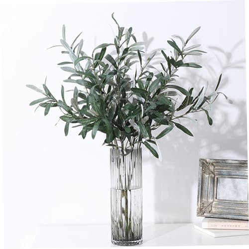 Fausses branches d'olivier, branches d'olivier pour vases 5pcs fausses branches olive 30 '' branches artificielles d'olivier sans olives 4 branches de verdure réaliste pour décor de bureau à domicile