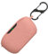 kwmobile Silikon Case kompatibel mit JBL Wave Buds Hülle - Schutzhülle für Kopfhörer mit Karabiner - Geprägtes Muster Dark Rose