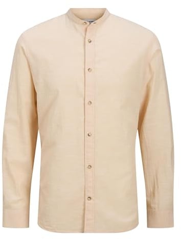 JACK & JONES herr Jjesummer Band Shirt Ls Sn Långärmad skjorta