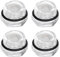 QUARKZMAN 4pz Vetro Spia Olio Compressore Aria M22 x 1.5mm Indicatore Livello Liquido Maschio Indicatore Olio Testa Esagonale Plastica O-Ring per Raccordi Compressore Aria, Trasparente