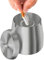AwmnSrman Aschenbecher für Draussen Aschenbecher Mit Deckel Edelstahl Windproof Abnehmbarer Aschenbecher für Einfache Reinigung Rutschfester Esstisch Aschenbecher Silber Φ9 x H9 cm