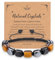 JSDDE Herren Armband Tigerauge Perlenarmband geflochten einstellbar Tigerauge Obsidian Hämatit Edelsteine Armband Heilsteine Energietherapie Glücksarmband Talisman Glückbringer Geschenk