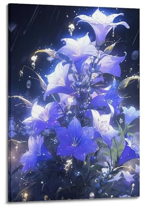 LNSIZH Pflanzenposter Morning Glory in The Light And Shadow, dekoratives Gemälde, Leinwand, Wandposter und Kunstdruck, moderne Familienschlafzimmer-Dekoration, Poster, 60 x 90 cm