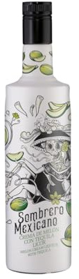 Sombrero Mexicano - Melon-Tequila Likör mit Sahne, 0,7l, 15% Vol. - Inspiriert von La Catrina