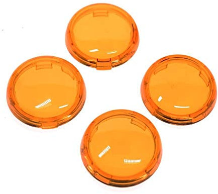 4PCS Blinker Licht Anzeige Objektiv Abdeckung for Harley Sportster 883 1200 Touring Road King Dyna Heritage Softail DKEKE(Oranged)