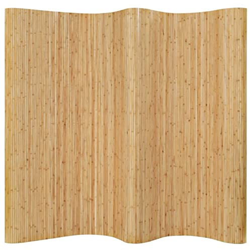 Xichuzi Raumteiler, Sichtschutz, Stellwände, Trennwände, Mobile Umkleidekabine, Raumtrenner, Paravent, Bambus 250x165 cm Natur
