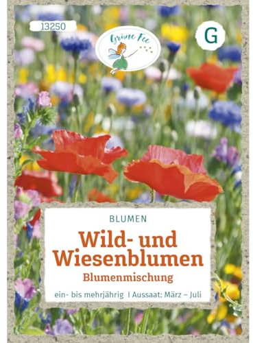 Grüne Fee - Wild- und Wiesenblumen Blumenmischung ohne Gräser Samen - 13250