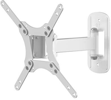 AVF White TV Wall Mount - For Screens Up to 43 and 20kg Max - Multi Potision Armed Bracket With Swivel & Tilt - MRL23W