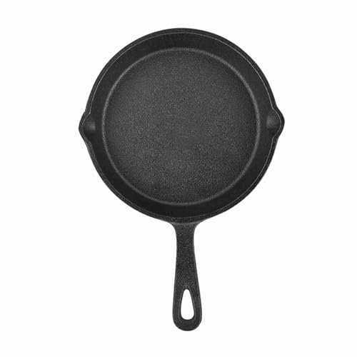 TKSE Sartén de Hierro Fundido, 16 Cm 20cm Sartén de Hierro Fundido Vintage Sartén Quemado No Palo (16 cm)