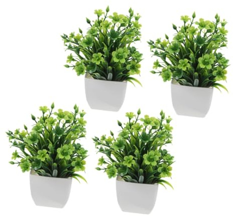 Gatuida 4stücke Künstliche Grüne Topfpflanzen Für Innendekoration Langlebiges Kunstgrün Für Küche Badezimmer Bücherregal Und Wanddekoration