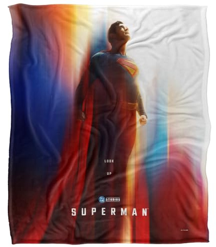 Superman 2025 Poster Silky Touch Super Soft Throw Blanket 152 X 127 cm, White