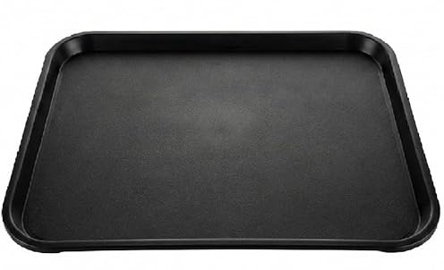 Vassoio Antiscivolo da Bar Rettangolare GRANDE 56x41 cm Nero Servizio ai Tavoli in Polipropilene per Ristorante Hotel Catering Self service Servizio Tavoli ristoranti Superficie Gommata