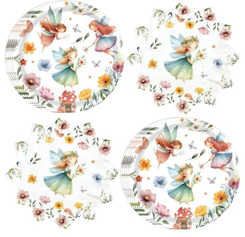 teikart Set di stoviglie decorative per feste di compleanno per bambini, per 20 persone