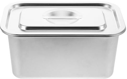 Bac à Compost Acier Inoxydable avec Couvercle Argenté, la Cuisine | Compost Cuisine, pour Déchets Alimentaires, Usage Intérieur sur Comptoir, Anti-odeurs