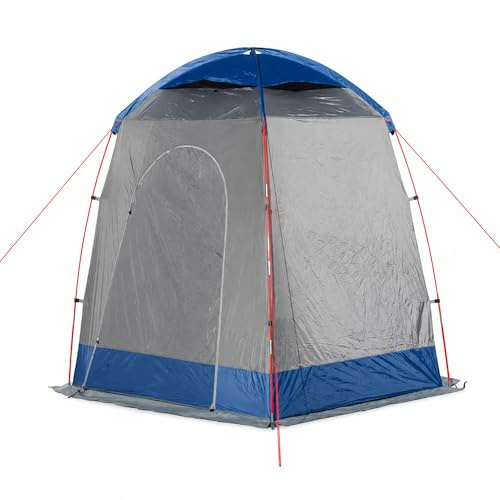 High Peak Duschzelt, Umkleidezelt freistehend mit Stehhöhe für Camping | Privater Bereich zum Duschen & Umziehen, großer Innenraum, angenehme Belüftung, 10kg Duschhaken, praktische Ausstattung