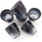 Servizio bicchieri acqua in vetro, set 6 pezzi cl 23 moderno modello new isotta colore NERO