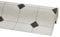 Misento PVC Bodenbelag Meterware - Vinylboden Fliesenoptik - Bodenbelag 2m und 4m breit PVC Boden - Fliese Schwarz-Weiß 400 x 550 cm