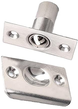 Stainless Steel Bales Roller Ball Mortice Door Lock Cupboard Spring Roller Latch with Screws, Chrome, 53x32x30mm