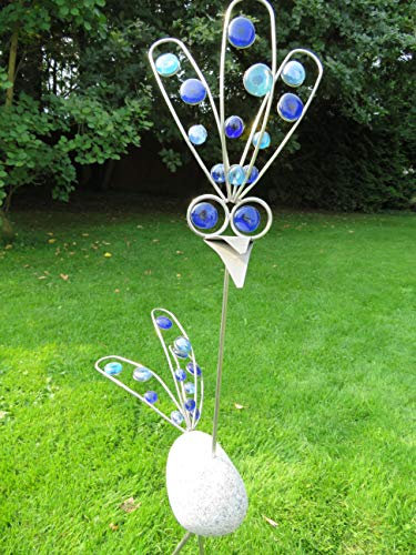 Edelstahl Vogel/Garten Skulptur 90cm