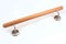 Holz-Handlauf Set mit halbrunden Abschlüssen und Haltern 50-290cm am Stück (Buche, 50cm)