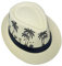 JK Home Hawaiianische Fedora-Strohhüte für Männer und Frauen, Unisex, Trilby, Panama, Sommer, Sonne, Jazz-Kostüm, Party-Kappe, khaki, Einheitsgröße