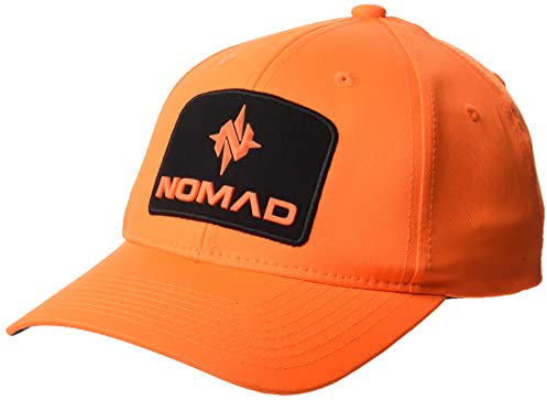 Nomad Herren Blaze Hunting Orange Caps | 6-Panel vorgebogenes Visier, Blaze - Nomad Patch, Einheitsgröße
