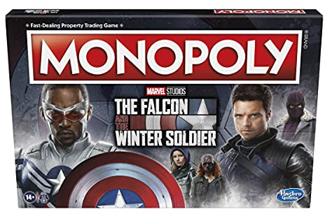 Monopoly: Marvel Studios The Falcon and The Winter Soldier Edition Brettspiel für 2-6 Spieler ab 14 Jahren, Mehrfarbig